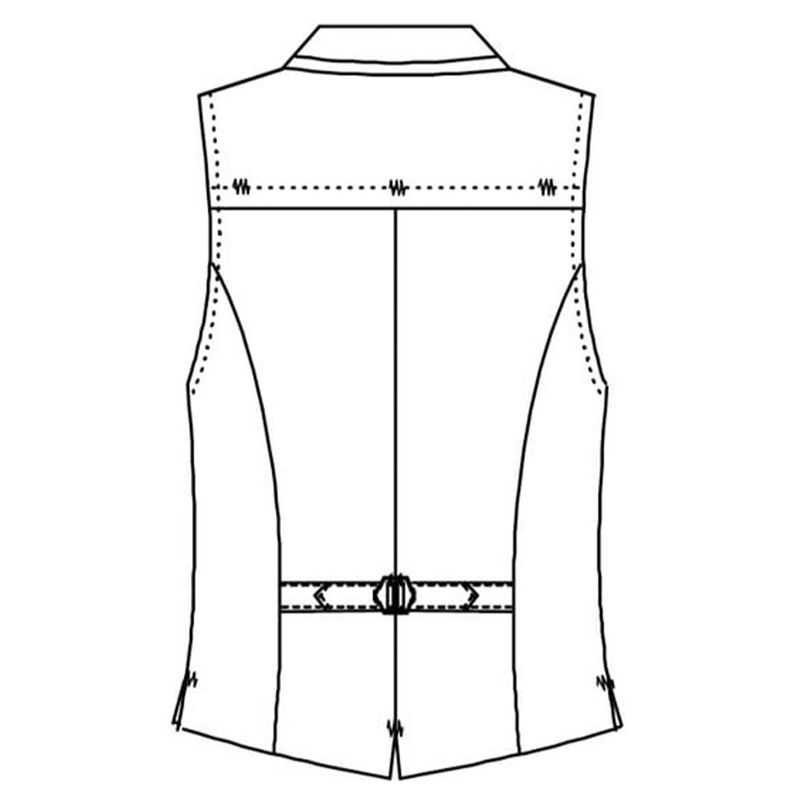 【ジオメトリック・プリント】男女兼用ベスト(ブラック)