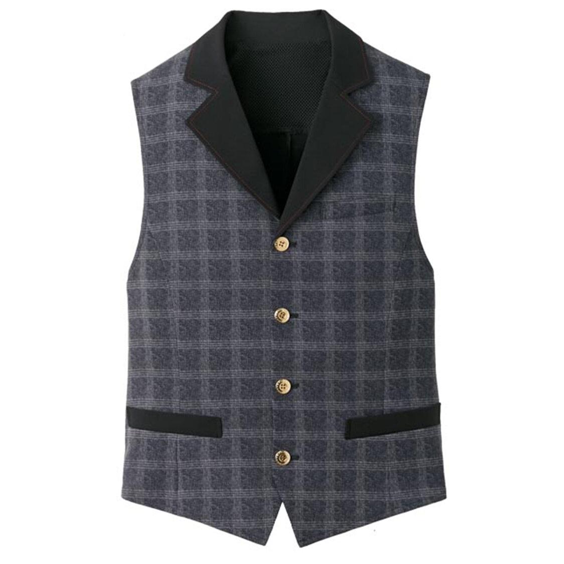 【スモーキー・チェック】男女兼用ベスト
