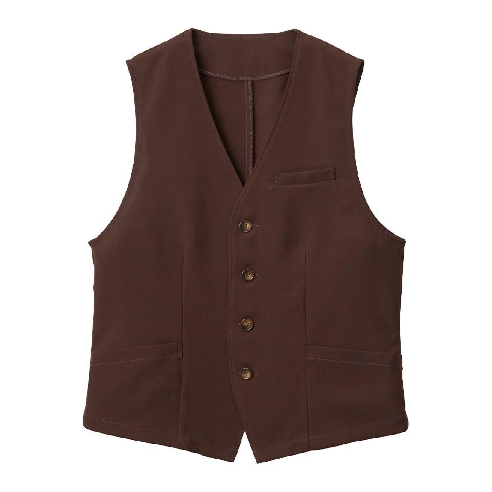 【ファイントロ】男女兼用ベスト(ブラウン)