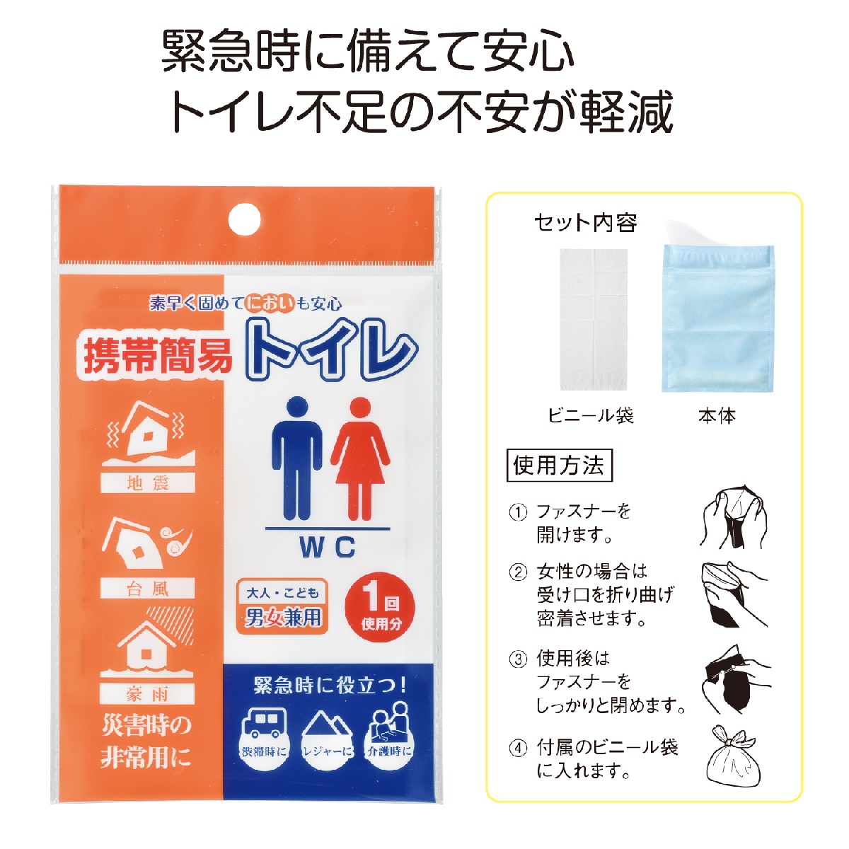 携帯簡易トイレ ロット数=400個
